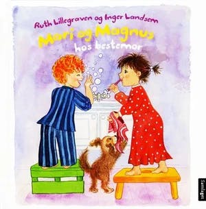 Omslag: "Mari og Magnus hos bestemor" av Ruth Lillegraven