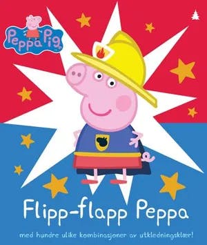 Omslag: "Flipp-flapp Peppa : med hundre ulike kombinasjoner av utkledningsklær!" av Jan Christopher Næss