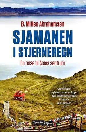 Omslag: "Sjamanen i stjerneregn : en reise til Asias sentrum" av B. MiRee Abrahamsen