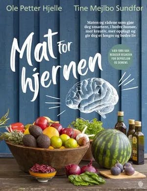Omslag: "Mat for hjernen" av Ole Petter Hjelle