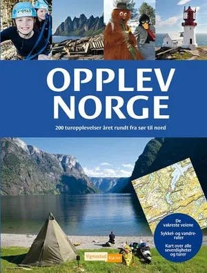 Omslag: "Opplev Norge : 200 turopplevelser året rundt fra sør til nord" av Terje Karlung