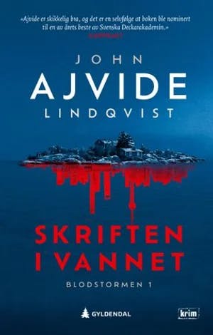 Omslag: "Skriften i vannet" av John Ajvide Lindqvist