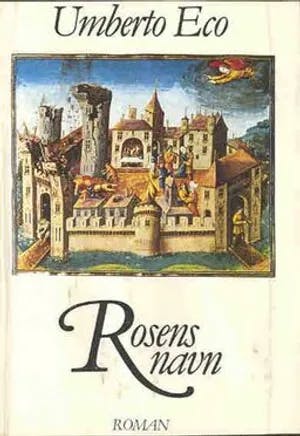 Omslag: "Rosens navn" av Umberto Eco