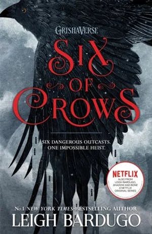 Omslag: "Six of crows" av Leigh Bardugo