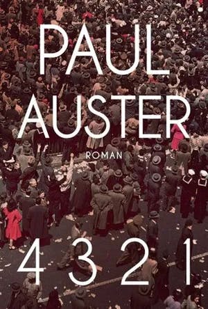 Omslag: "4 3 2 1" av Paul Auster
