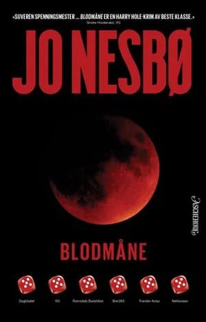 Omslag: "Blodmåne" av Jo Nesbø