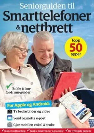 Omslag: "Seniorguiden til smarttelefoner & nettbrett" av Sissel Sommer Steneby