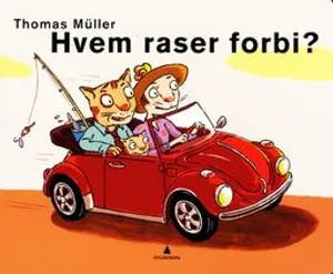 Omslag: "Hvem raser forbi?" av Thomas Müller