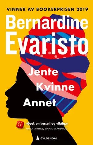 Omslag: "Jente, kvinne, annet" av Bernardine Evaristo